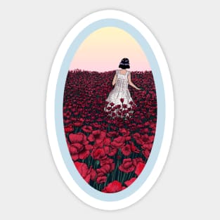 Field of Poppies Sticker